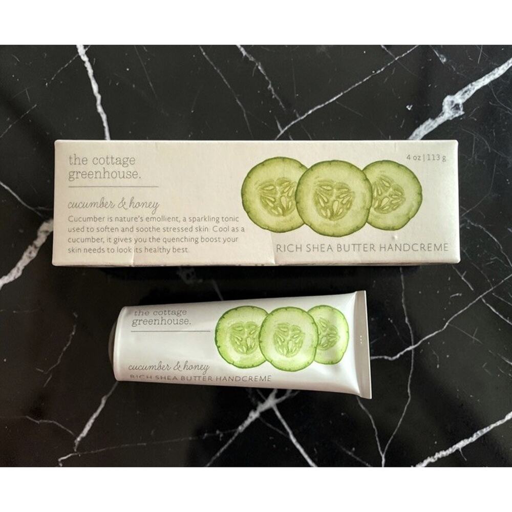 THE COTTAGE GREENHOUSE Cucumber & Honey Rich Shea Butter Handcreme NIB/SEALED